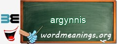 WordMeaning blackboard for argynnis